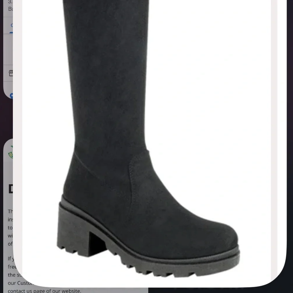 Black Over the Knee Platform Boots